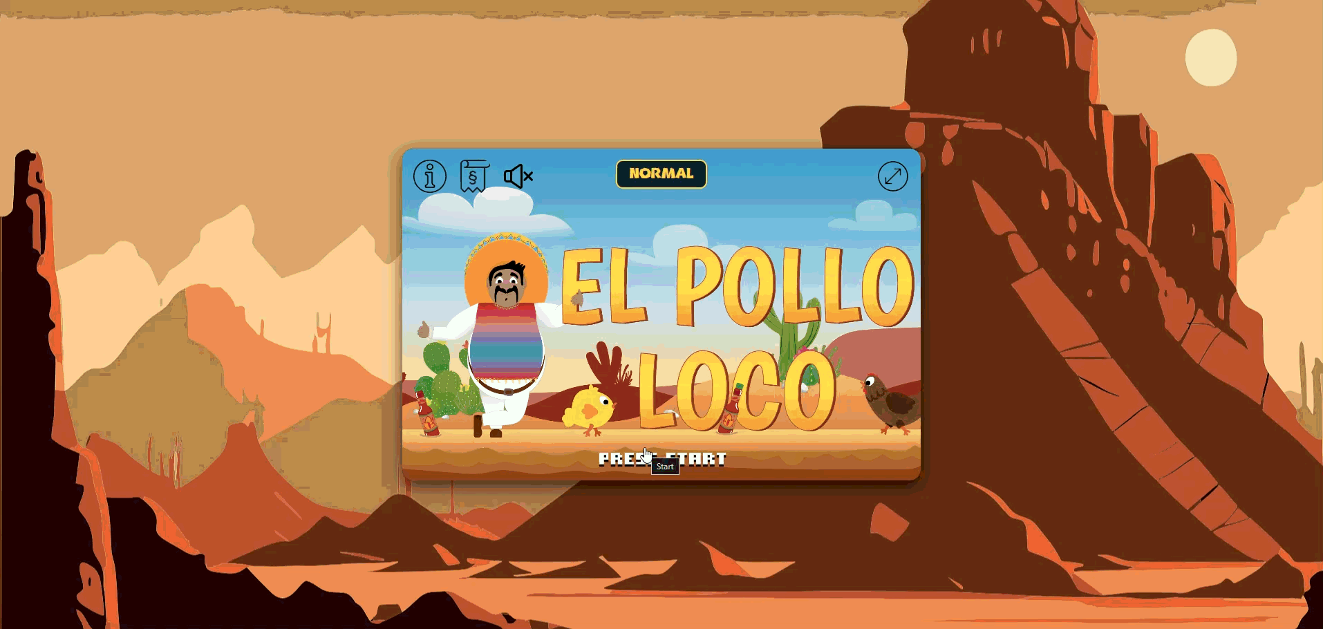 El Pollo Loco Jump-and-Run-Spiel